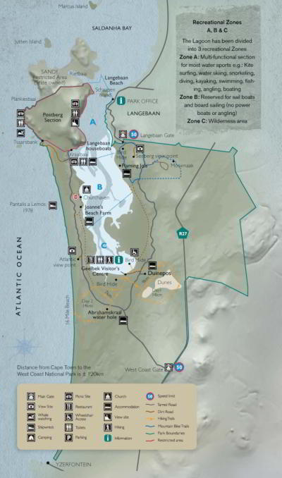 West Coast National Park Map